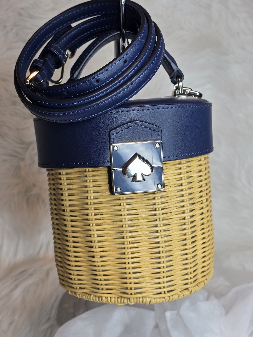Kate Spade New York Rumi Wicker Trunk Crossbody Bag Beveled ♠️ NWOT Retail $338.